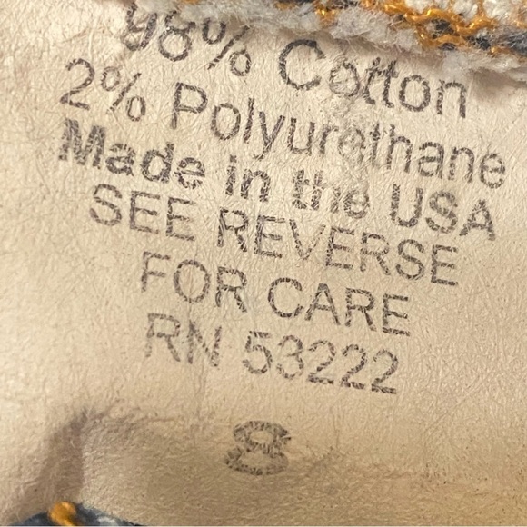 David Kahn Lauren Bootcut Jeans Size 8 Blue Stretch Denim USA Made Boho Y2K - Picture 5 of 7